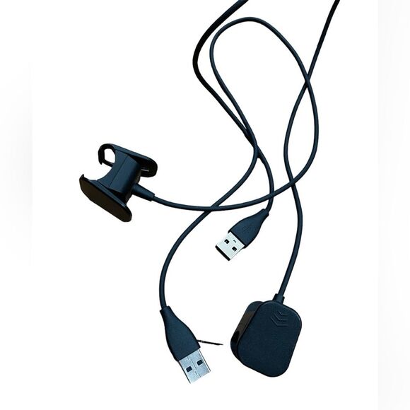 2 Official Fitbit "Charge" Charging Cables USB Clip-On Style - Picture 1 of 5